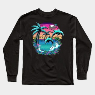 Dolphin Sunset Long Sleeve T-Shirt